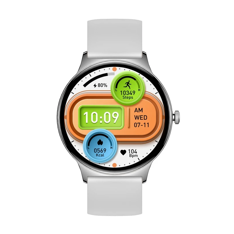 Smartwatch Colmi V89 ασημί με Bluetooth και μετρητή καρδιακών παλμών