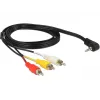 Προσαρμογέας καλωδίου βίντεο DeLOCK 84504 1,5 m 3,5 mm 3 x RCA μαύρο