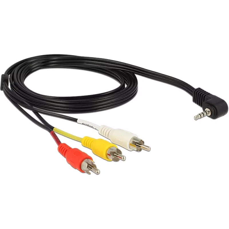 Προσαρμογέας καλωδίου βίντεο DeLOCK 84504 1,5 m 3,5 mm 3 x RCA μαύρο