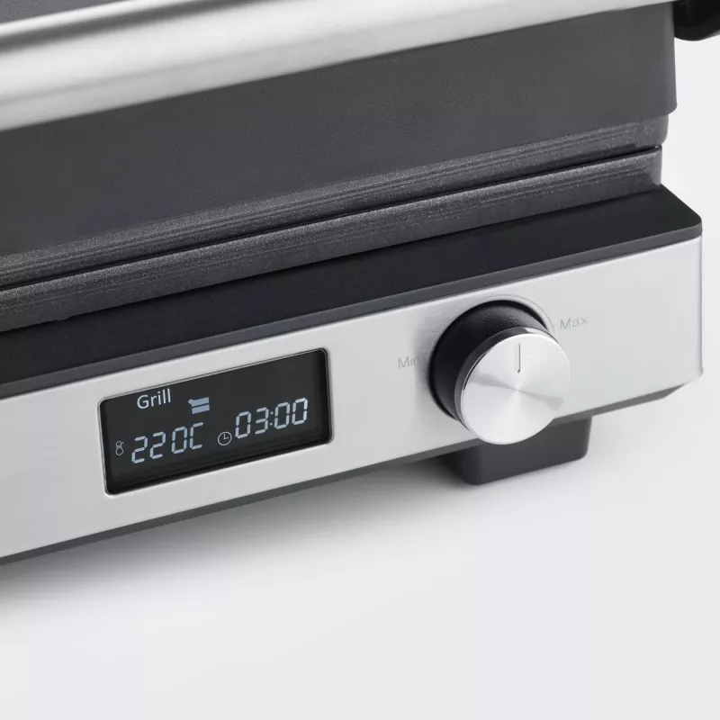Γκριλ επαφής Severin KG 2380 μαύρο ασημί 2000W ανοξείδωτο ατσάλι