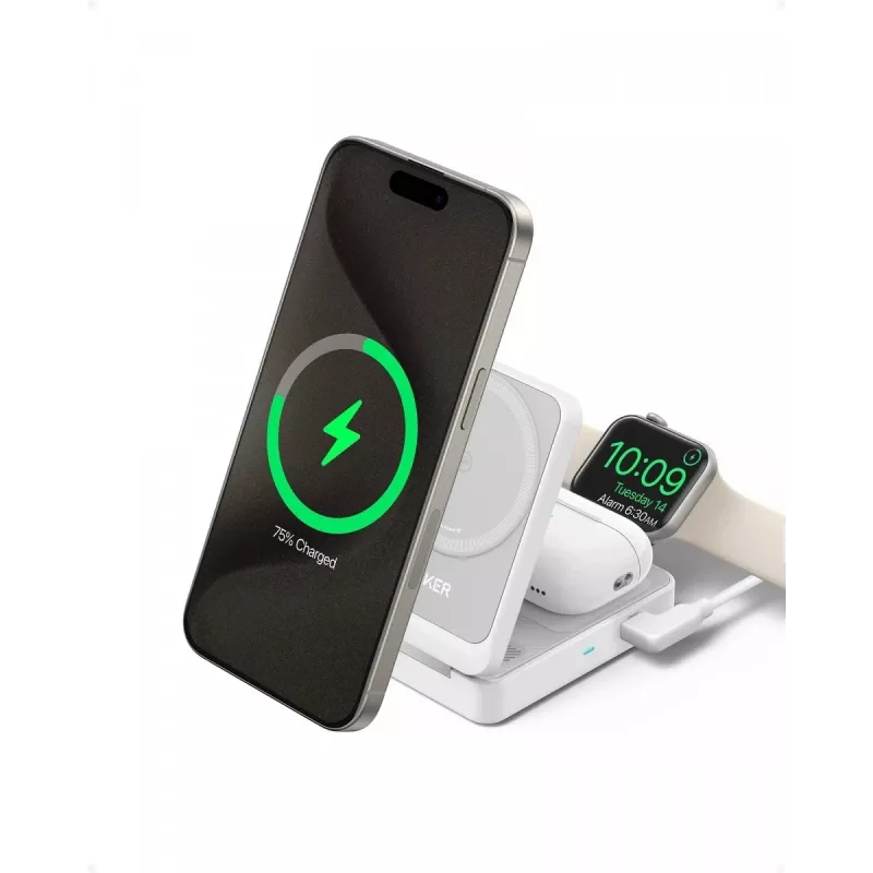 MagGo 3-in-1 15W αναδιπλούμενο λευκό EU