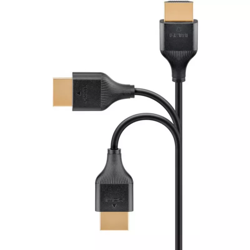 Καλώδιο HDMI Goobay 75297 0,5 m HDMI Type A Βύσμα 48 Gbit/s Μαύρο