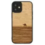 Προστατευτική θήκη Man and Wood για iPhone 12 mini — Terra μαύρο