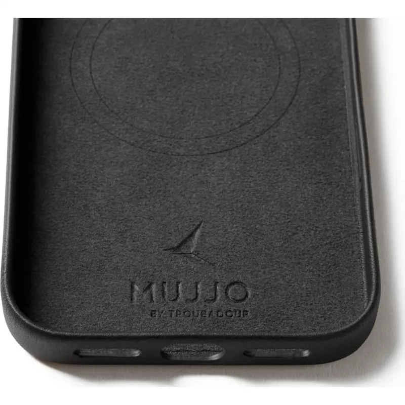 Mujjo Full Leather Case θήκη για iPhone 17 Pro Max μαύρο