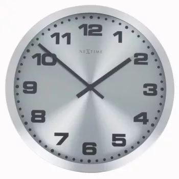 NeXtime Επιτοίχιο ρολόι 2906zw Mercure, Ø25 cm, Ασημί