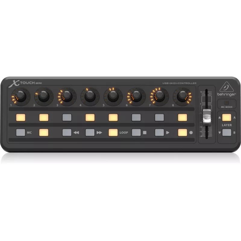 Πληκτρολόγιο MIDI USB Behringer X-TOUCH MINI τύπου ελέγχου πλήκτρα περιστροφικοί διακόπτες sliders