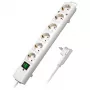 Πολύπριζο Brennenstuhl Comfort-Line Plus 6 θέσεων με επίπεδο βύσμα λευκό 2m