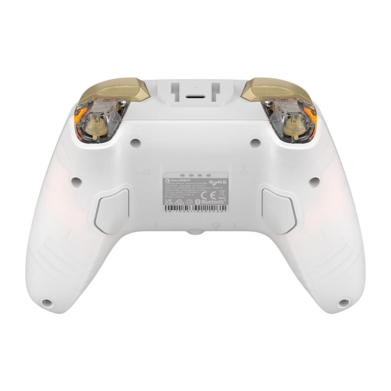 Ασύρματο χειριστήριο GameSir Cyclone 2 HRG1001 — Bluetooth, Εργονομικός σχεδιασμός, Λευκό