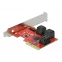 Κάρτα SATA PCI Express x4 DeLOCK 6 θυρών Low Profile