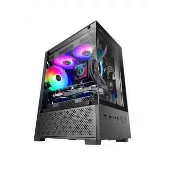 Κουτί Mini-Tower για PC TACENS Mars Gaming MC-SE2 — Mini-ITX / Micro-ATX, μαύρο, πλαϊνό παράθυρο, τροφοδοτικό στο κάτω μέρος, υποστηρίζει 2x2,5 ίντσες + 1x3,5 ίντσες
