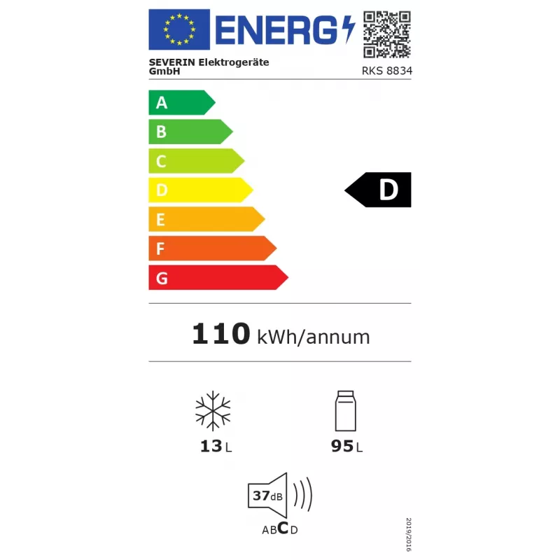 Severin RKS 8834 Ρετρό ψυγείο-καταψύκτης 108 L