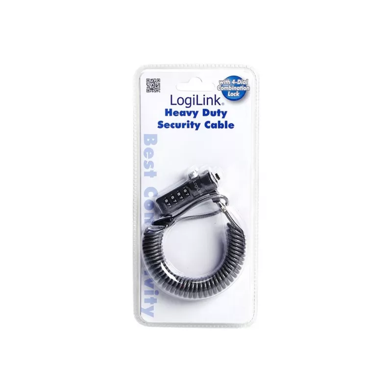 LogiLink NBS004 Κλείδωμα καλωδίου Μαύρο 1,8 m