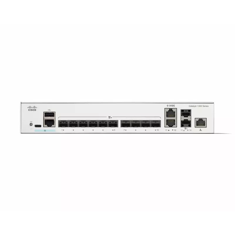 Network Switch Cisco Catalyst C1300-12XS Managed L2/L3, 12 x 10Gb SFP+, 240 Gbit/s, 16k MAC, Rackmount, γκρι
