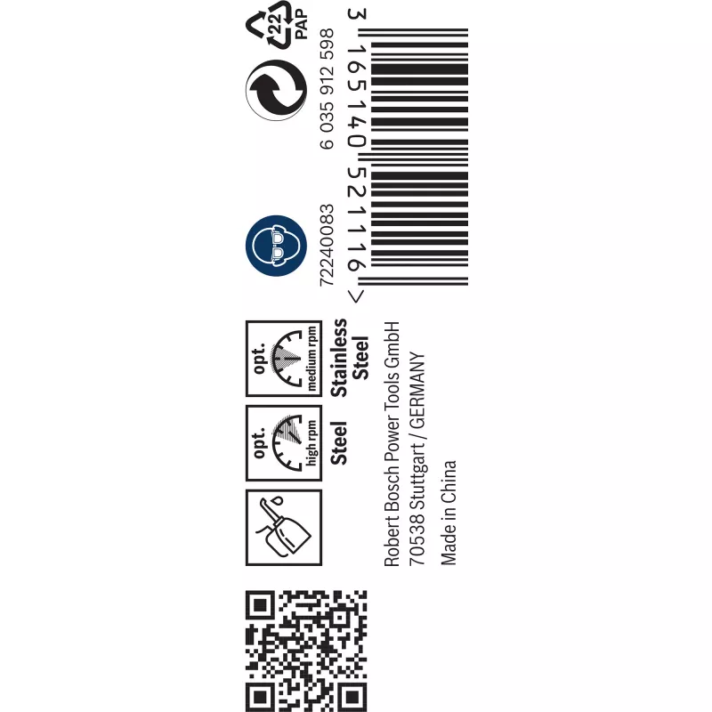 Bosch 2608585876 HSS-Co σετ σπειροειδή τρυπάνια, 3 mm, μήκος 61 mm, κυλινδρικός άξονας, 10 τεμάχια