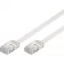 Wentronic Goobay CAT 5e επίπεδο καλώδιο patch, U/UTP, λευκό, 1,5 m - CCA μείγμα χαλκού (95191)