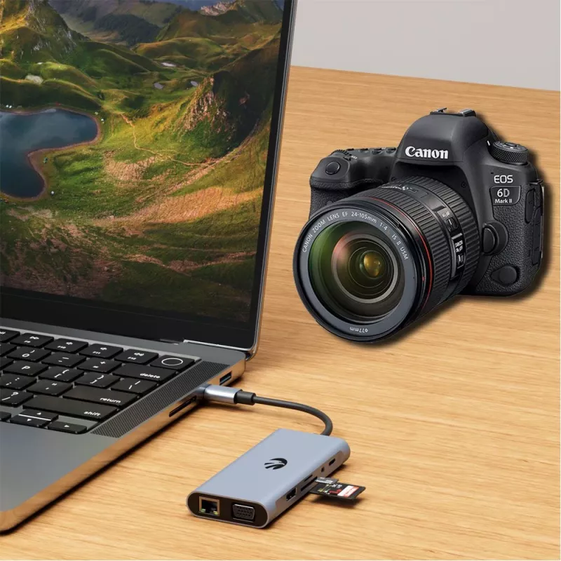 USB-C 11-in-1 adapter Hawk HW-HUB1101 — multiport hub με 11 θύρες