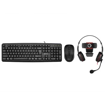 Tracer 4in1 Multi Office Set 46695: πληκτρολόγιο USB, ασύρματο ποντίκι, webcam, ακουστικά