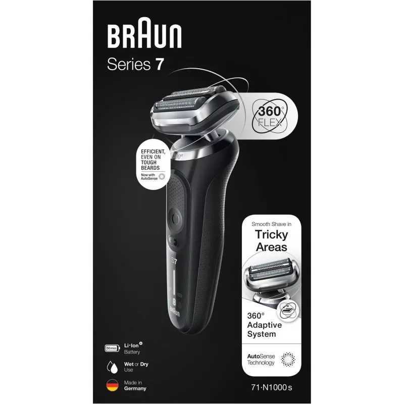 Braun Series 7 71-N1000s Ξυριστική μηχανή με πλέγμα Μαύρο