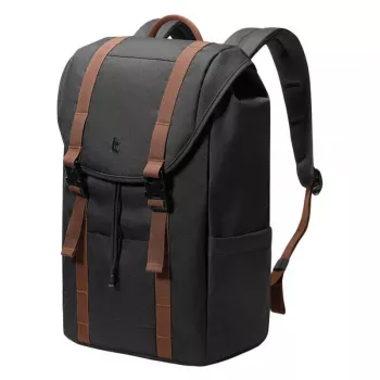 Σακίδιο πλάτης για laptop Tomtoc VintPack-TA1, χωρητικότητα 22 L, κατάλληλο για έως 15,6 ίντσες (μαύρο)