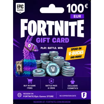 Fortnite δωροκάρτα 100 EUR - Epic Games ψηφιακός κωδικός