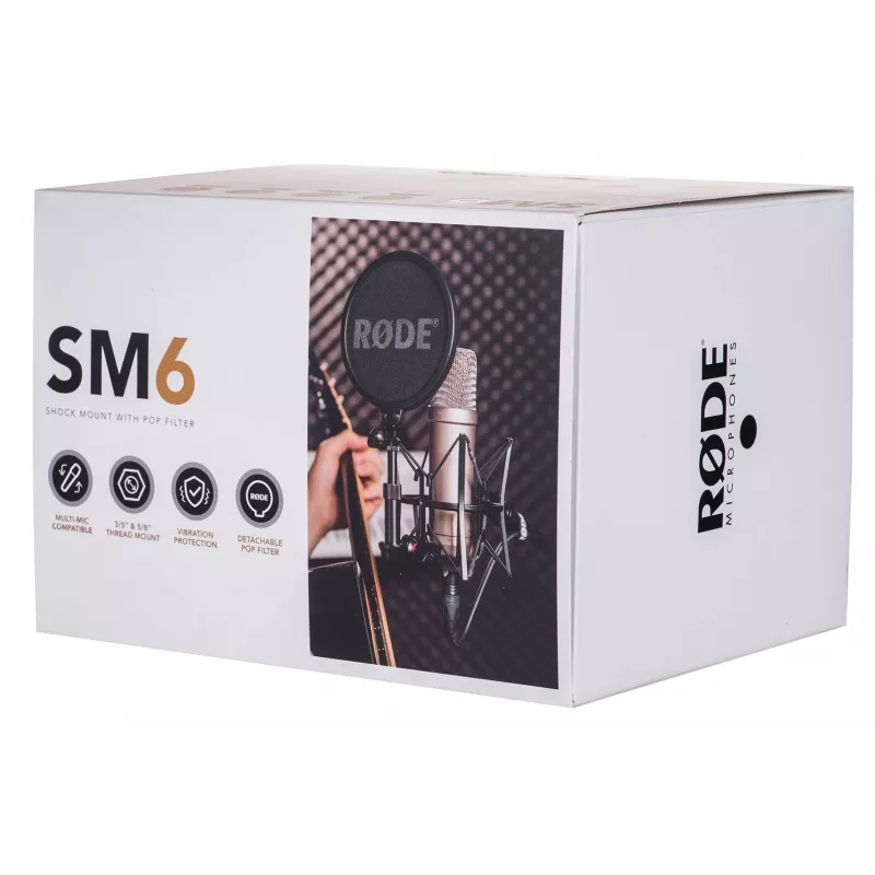 RODE SM6 Βάση ανάρτησης με φίλτρο pop, Μαύρο
