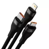 Καλώδιο USB Baseus SUP0003351 1,2 m USB A USB C/Micro USB-A/Lightning μαύρο