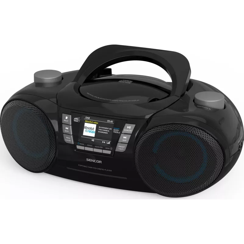 Sencor SPT 6510DB φορητό boombox DAB+, CD/MP3/USB/SD, Bluetooth 5.3, FM RDS, 16 W, μαύρο