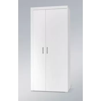 Cama Meble SAMBA 1 BI/BI ντουλάπα, λευκή / λευκή γυαλιστερή