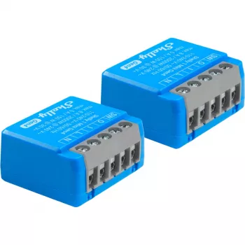 Συμπαγές έξυπνο ρελέ Shelly 1 Mini Gen4, 1P 8A, Wi‑Fi/Matter/Zigbee/Bluetooth, 110–240 V (2 τεμ.)