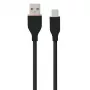 Καλώδιο σιλικόνης USB Type-A - Type-C (μαύρο, 1m)