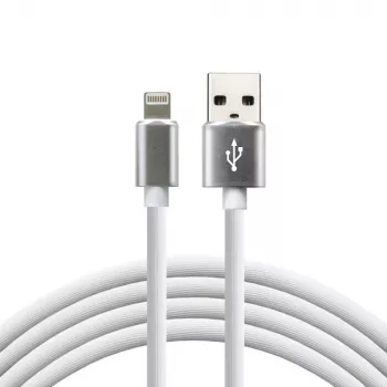 everActive Καλώδιο USB Lightning 1m - λευκό, σιλικόνη, ταχεία φόρτιση, 2,4A - CBS-1IW
