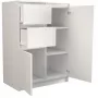Topeshop 2D2S BIEL συρταριέρα, λευκή