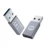 Adapter GRAUGEAR G-AD-CTA-10G USB-A σε USB-C ασημί