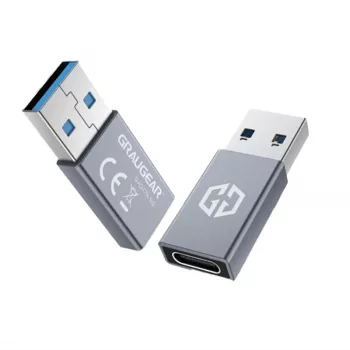 Adapter GRAUGEAR G-AD-CTA-10G USB-A σε USB-C ασημί