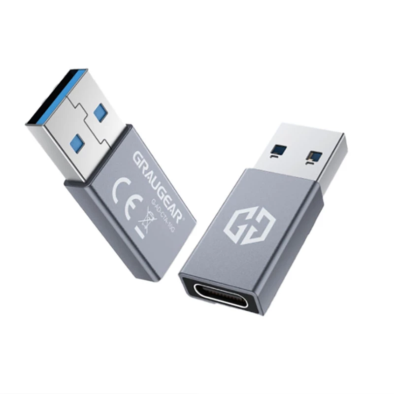 Adapter GRAUGEAR G-AD-CTA-10G USB-A σε USB-C ασημί