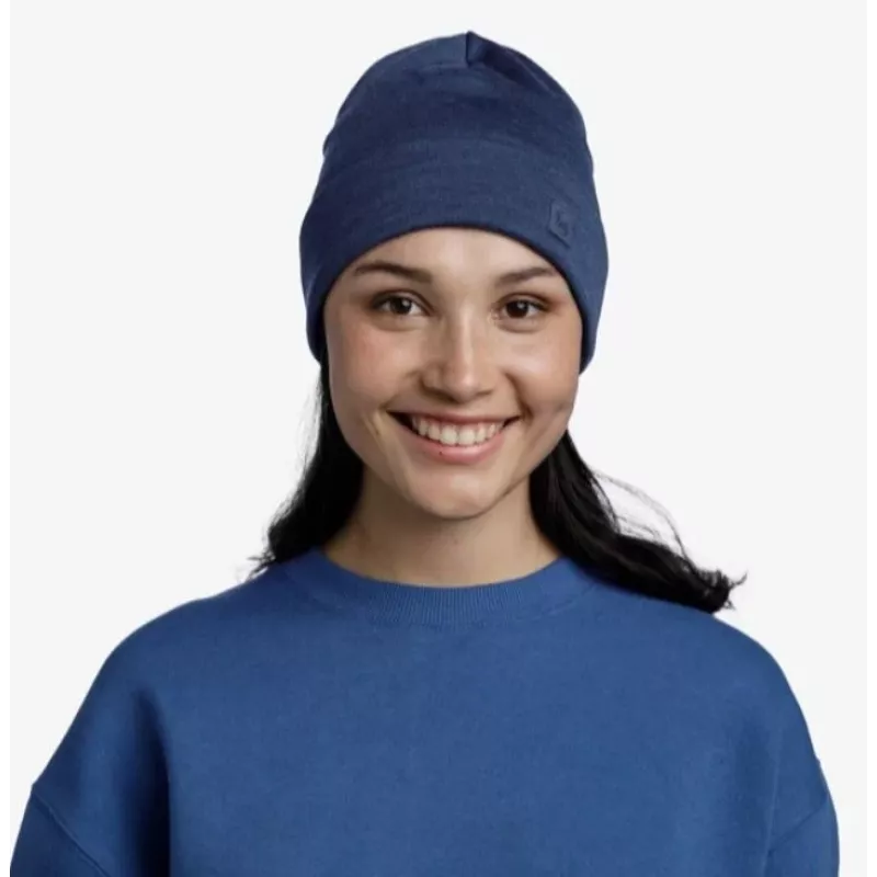 BUFF MERINO HEAVYWEIGHT BEANIE SOLID NIGHT Μπλε