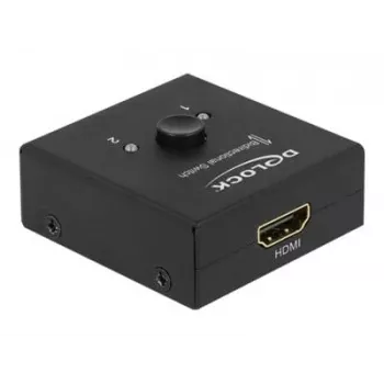 DeLock HDMI 2-1 αμφίδρομο 4K 60 Hz compact - Retail Box - Διακόπτης Video/Audio - 2 x HDMI - Desktop (64072)