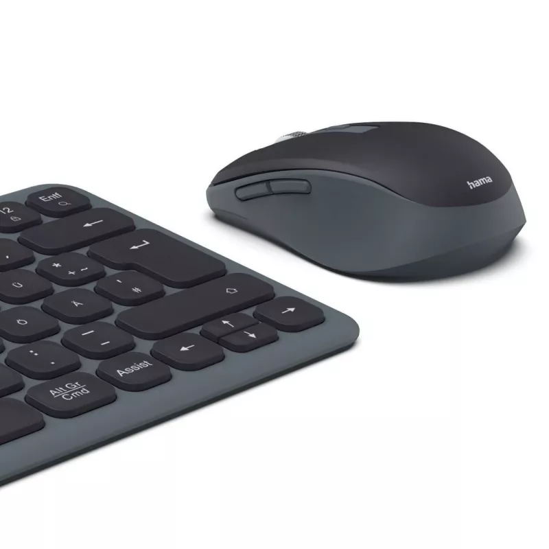 Multi-Device σετ πληκτρολογίου και ποντικιού μαύρο γκρι