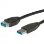 ROLINE Καλώδιο USB 3.0, Type A-A, αρσενικό/θηλυκό 0,8m (11.02.8977)