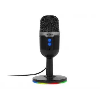 Μικρόφωνο στούντιο BLOW με βάση LED — ενσύρματο USB 2.0, 20–16000 Hz, ευαισθησία -50 dB, 237 g