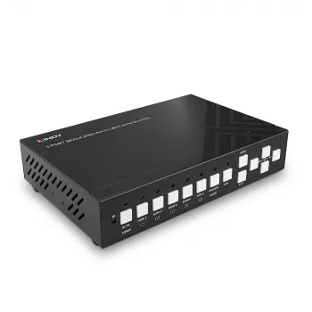 Lindy 5-Port Seamless Multiview KVM Switch, 4096 x 2160 Pixel, 4K Ultra HD, Μαύρο