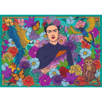 Παζλ - Ο παράδεισος της Frida Kahlo: παπαγάλοι, μαϊμούδες 1000 τεμ.