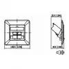 METZ CONNECT BTR E-DAT Modul 8/8(8) UP - Πρίζα σύνδεσης, χωνευτή - RJ-45 X 2 - Λευκό, RAL 9010 (1309121002-E)