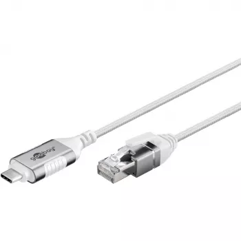 Καλώδιο Ethernet Goobay USB-C 3.1 σε RJ45 λεπτό 1 m - συνδέει router, modem (74385)