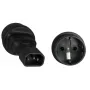 Προσαρμογέας βύσματος τροφοδοσίας Microconnect PE14CEEAD C14 Type F μαύρο