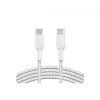 Καλώδιο πλεκτό USB-C σε USB-C 1m λευκό