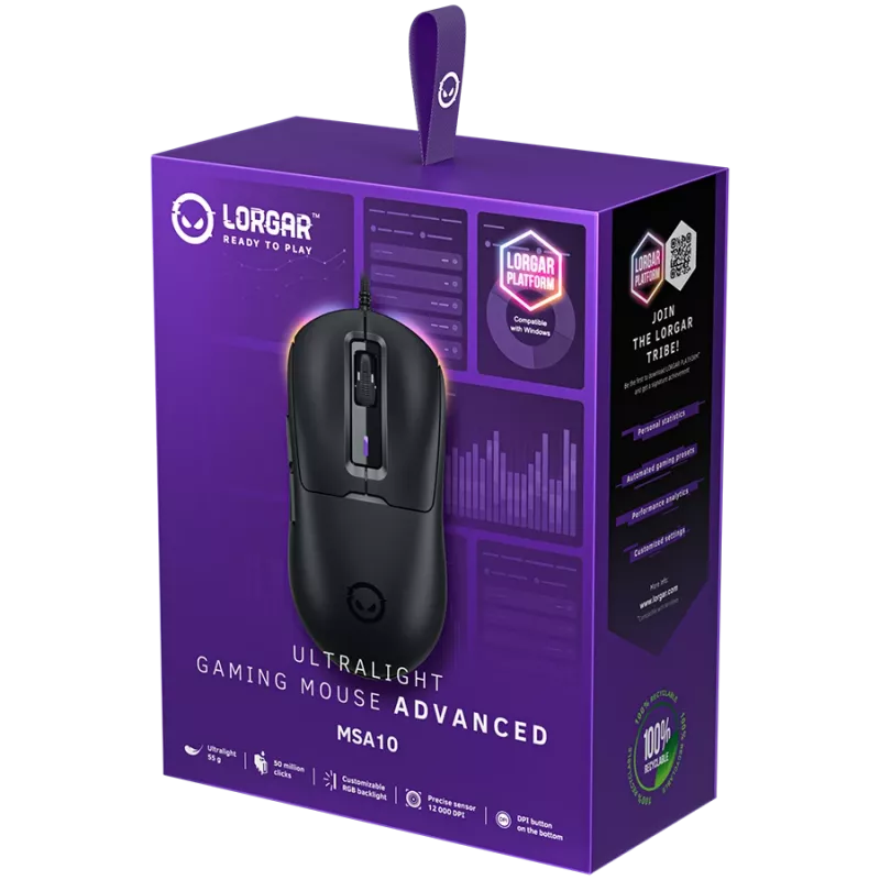 Gaming ποντίκι LORGAR MSA10 Ultralight ενσύρματο