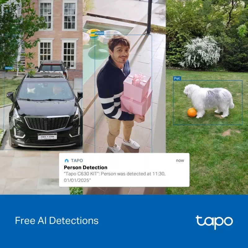 Κάμερα παρακολούθησης TP-LINK Tapo C630 KIT ηλιακή Pan/Tilt