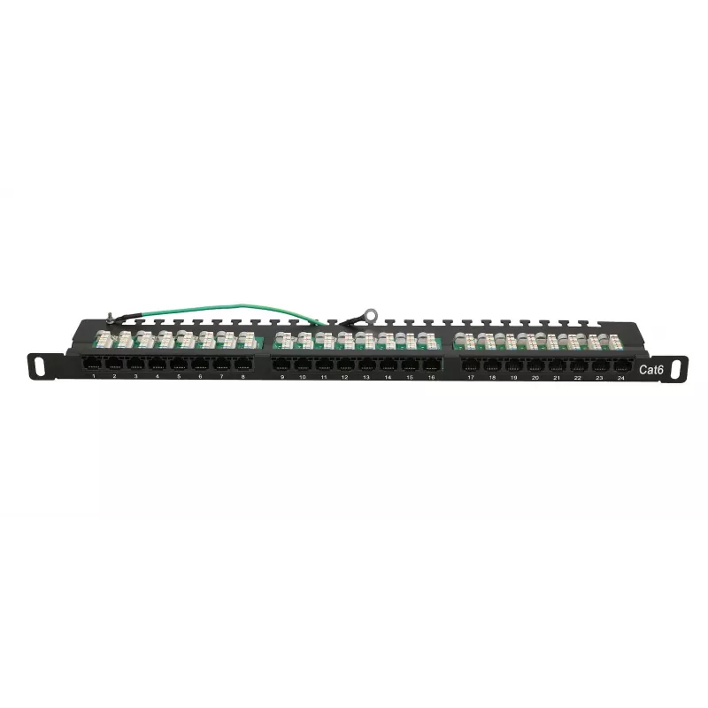 Patch Panel Extralink CAT6 UTP 0.5U 24 Θύρες