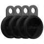 Chipolo LOOP συσκευασία 4 τεμ. επαναφορτιζόμενος Bluetooth tracker Charcoal συμβατός με Apple Find My